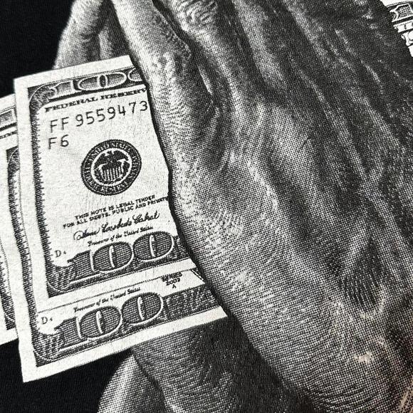 3Forty Inc Blessed Money Graphic T-Shirt Black Men’s M - Picture 5 of 8